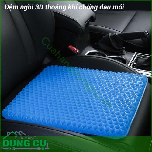 Đệm ngồi 3D thoáng khí chống đau mỏi được làm bằng hợp chất TPE cao cấp không gây hại cho sừc khỏe. Thiết kế tổ ong, thoáng khí. Độ bền cao và có sức đàn hồi cực tốt. Đệm ngồi lâu không bị biến dạng, càng ngồi lâu càng thoải mái.