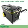 Thùng đựng đồ nghề có bánh xe Stanley 1-92-904 được thiết kế nhỏ gọn, được làm bằng nhựa ABS cao cấp, không thấm nước, dùng để chứa đụng các thiết bị, dụng cụ cầm tay. Thùng có trọng lượng nhẹ, dễ dàng di chuyển khi làm việc.