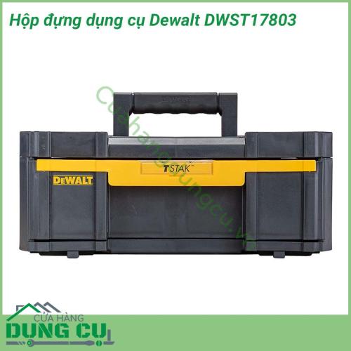 Hộp đồ nghề Dewalt cao cấp DWST17803 với thiết kế đặc trưng với tông vàng đen của Dewalt. Chất liệu nhựa chịu lực, chịu va dập cho độ bền lâu dài. Thiết kế nhỏ gọn, dễ dàng mang đi khắp nơi.