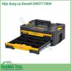 Hộp dụng cụ Dewalt cao cấp DWST17804 làm từ nhựa cao cấp nên có thể chịu va đập tốt. Kết cấu cho không gian rộng rãi, chứa được nhiều dụng cụ. Tay cầm chắc chắn giúp mang anh em mang theo dễ dàng