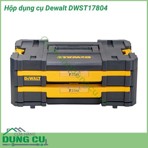 Hộp dụng cụ Dewalt cao cấp DWST17804 làm từ nhựa cao cấp nên có thể chịu va đập tốt. Kết cấu cho không gian rộng rãi, chứa được nhiều dụng cụ. Tay cầm chắc chắn giúp mang anh em mang theo dễ dàng