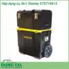 Hộp dụng cụ Stanley STST18613 3in1 có bánh xe kéo, hộp được làm từ chất liệu nhựa cao cấp, theo tiêu chuẩn của châu Âu nên đảm bảo độ bền và chịu lực tốt, cho thời gian sử dụng lâu dài, vừa giúp bạn yên tâm trong suốt quá trình sử dụng