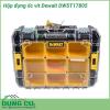 Hộp đựng ốc vít Dewalt DWST17805 với thiết kế đặc trưng với tông vàng đen của Dewalt. Chất liệu nhựa chịu lực cho độ bền lâu dài. Hộp dùng cho việc đựng những linh kiện nhỏ và đồ nghề khi ra công trình cũng như cất giữ nó tốt hơn.