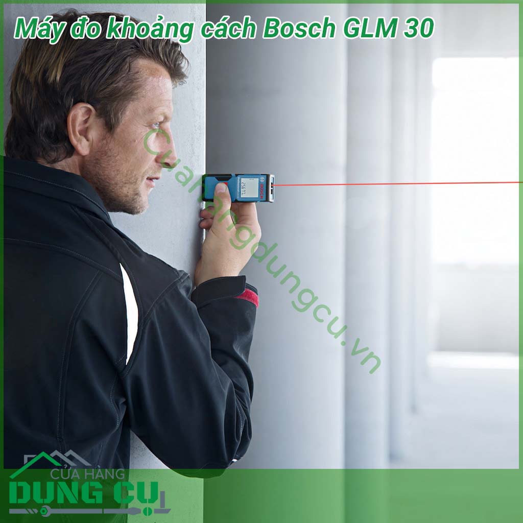 Máy đo khoảng cách Bosch GLM 30 thiết kế nhỏ gọn, các phím chức năng nhanh nhạy, xác định điểm xa nhất và gần nhất, cho phép đo các đường ngang và chéo trong một góc. Khả năng chống thấm nước hiệu quả, chất liệu cao cấp độ bền cao, chống va đập