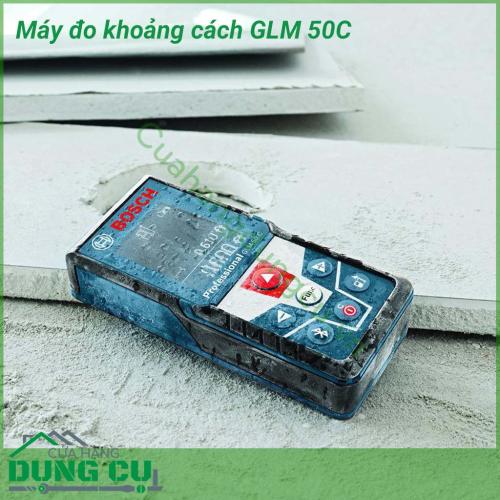 Máy đo khoảng cách Bosch GLM 50C thiết kế chấc chắn từ những nguyên vật liệu cao cấp, có khả năng làm việc trong mọi điều kiện kể cả trong môi trường nước hoặc bẩn. Đặc biệt GLM 50C được bảo vệ khỏi những hư hại bằng lớp vỏ mềm quanh máy cho tuổi thọ cao.