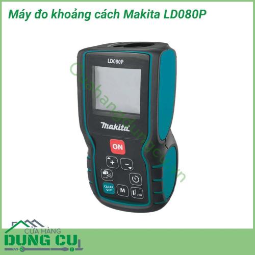 Máy đo khoảng cách Makita LD080P được trang bị tia laser với phạm vi đo lên đến 80m, kết quả đo chính xác, hiển thị rõ ràng trên màn hình chất lượng cao. Chất liệu cao cấp, thiết kế nhỏ gọn, các phím bấm trên máy được thiết kế cân đối.