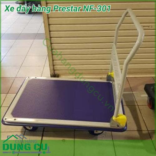 Xe đẩy hàng 4 bánh Prestar NF-301 được làm từ thép cao cấp nên cho độ chắc chắn và độ bền cao. Bánh xe chắc chắn, dễ dàng di chuyển trên mọi địa hình. Tải trọng lớn tối đa 300 kg giúp bạn di chuyển được một lượng hàng hóa lớn trong mỗi lần vận chuyển.