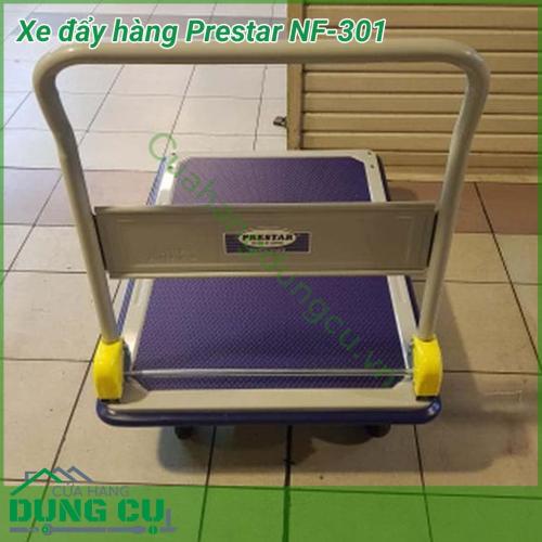 Xe đẩy hàng 4 bánh Prestar NF-301 được làm từ thép cao cấp nên cho độ chắc chắn và độ bền cao. Bánh xe chắc chắn, dễ dàng di chuyển trên mọi địa hình. Tải trọng lớn tối đa 300 kg giúp bạn di chuyển được một lượng hàng hóa lớn trong mỗi lần vận chuyển.