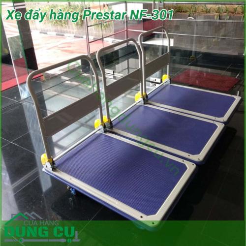 Xe đẩy hàng 4 bánh Prestar NF-301 được làm từ thép cao cấp nên cho độ chắc chắn và độ bền cao. Bánh xe chắc chắn, dễ dàng di chuyển trên mọi địa hình. Tải trọng lớn tối đa 300 kg giúp bạn di chuyển được một lượng hàng hóa lớn trong mỗi lần vận chuyển.