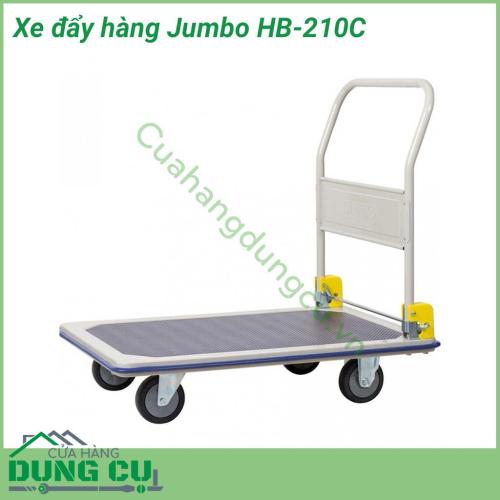 Xe đẩy hàng gấp gọn Jumbo HB-210C được làm từ thép cao cấp, cho độ chắc chắn và độ bền cao. Tải trọng tối đa 300kg của sản phẩm giúp bạn di chuyển được một lượng hàng hóa lớn trong mỗi lần vận chuyển.