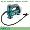 Máy bơm hơi dùng pin 12V Makita MP100DZ thiết kế gọn nhẹ với khả năng bơm tối đa lên tới 10L/ phút. Máy nhẹ, rất tiện lợi mang theo trong những chuyến đi. Thân máy có đồng hồ điện tử thông báo, có đèn chiếu sáng, sử dụng khi thiếu ánh sáng.