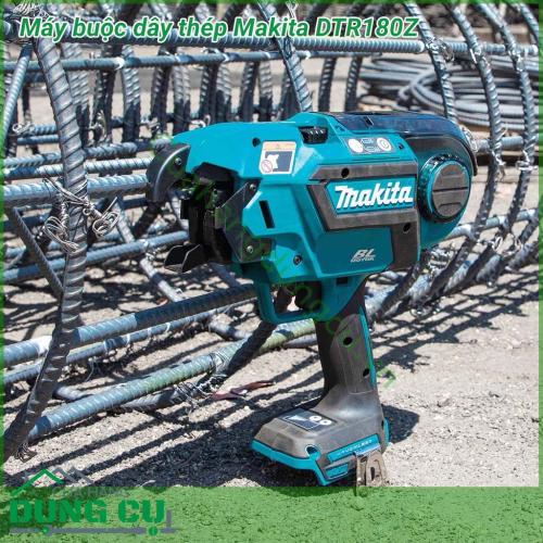 Máy buộc dây thép dùng pin Makita DTR180Z có công suất 340W, có độ tương thích với dây thép có đường kính 0.8mm, cốt thép D10xD10 - (D13x2) x (D13x2). Máy hoạt động mạnh mẽ đem lại hiệu quả cao trong công việc.