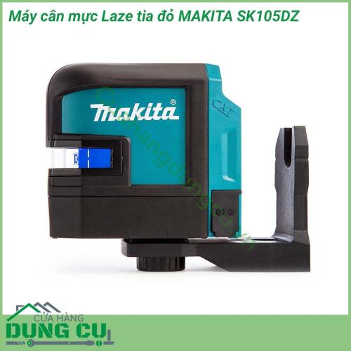 Máy cân mực laser tia đỏ Makita SK105DZ thiết kế nhỏ gọn nhưng có độ chính xác và tính ứng dụng cao. Máy có 1 tia laser nằm ngang và 1 tia laser dọc vuông góc với nhau giúp bạn nhanh chóng xác định được vị trí cân bằng