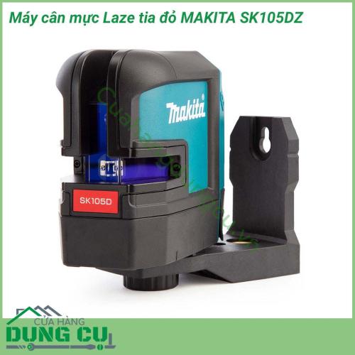 Máy cân mực laser tia đỏ Makita SK105DZ thiết kế nhỏ gọn nhưng có độ chính xác và tính ứng dụng cao. Máy có 1 tia laser nằm ngang và 1 tia laser dọc vuông góc với nhau giúp bạn nhanh chóng xác định được vị trí cân bằng