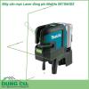 Máy cân mực laser dùng pin Makita SK106GDZ thiết kế nhỏ gọn. Máy có 1 tia laser nằm ngang và 1 tia laser dọc vuông góc với nhau giúp bạn nhanh chóng xác định được điểm cân bằng giúp người dùng sử dụng máy linh hoạt hơn, cho hiệu suất công việc cao.