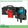 Máy cân mực laser tia đỏ Makita SK106DZ phát 2 tia laser đỏ, hoạt động bằng pin 12Vmax. Máy thiết kế nhỏ gọn, trọng lượng nhẹ dễ dàng mang theo sử dụng. Máy cung cấp đường đo rõ ràng, xác định điểm cân bằng nhanh, cho hiệu quả công việc cao