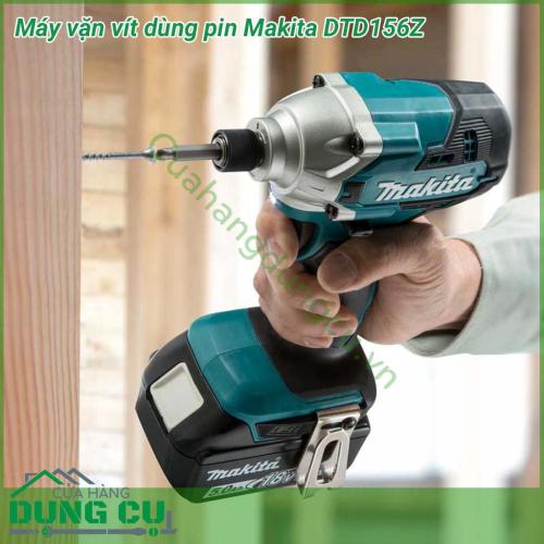 Máy vặn vít dùng pin Makita DTD156Z được thiết kế nhỏ gọn. Vỏ ngoài của máy được làm bằng nhựa tổng hợp chịu lực tốt. Tay cầm được thiết kế vừa tay người dùng, bên ngoài bọc một lớp cao su tạo độ nhám cao, chống trượt tạo cảm giác chắc chắn, êm tay.