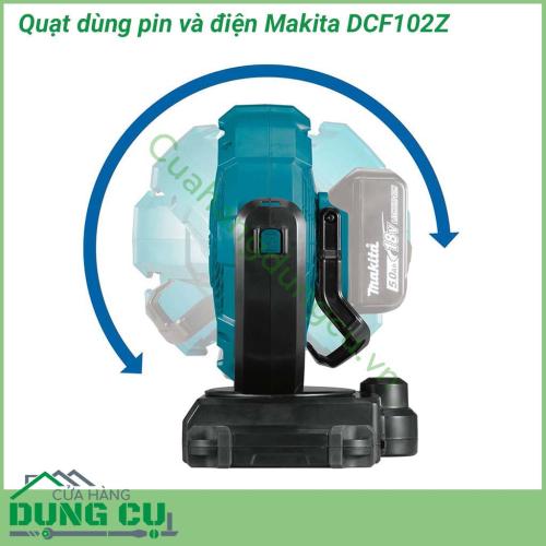 Quạt dùng pin và điện Makita DCF102Z thiết kế nhỏ gọn, kiểu dáng hiện đại, dễ sử dụng. Quạt được thiết kế tay cầm thông minh tiện dụng. Vỏ ngoài bằng nhựa tổng hợp chịu lực tốt, chống biến dạng khi bị tác động mạnh.