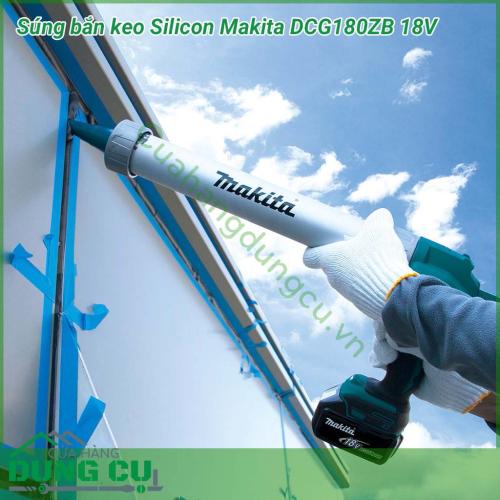 Súng bắn keo Silicon dùng pin Makita DCG180ZB 18V được làm từ chất liệu cao cấp, kiểu dáng nhỏ gọn, trọng lượng nhẹ. Dùng pin 18V giúp người dùng tiết kiệm sức lực và thời gian xử lý công việc nhanh hơn. Tay cầm có lớp đệm cao su êm cho cảm giác chắc tay