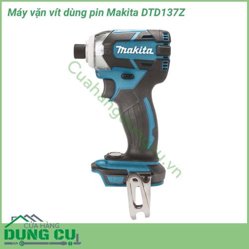 Máy vặn vít dùng pin Makita DTD137Z với kích thước nhỏ gọn, tiện lợi di chuyển và mang theo đến mọi công trình, chất liệu cứng cáp, chống thấm nước và ngăn bụi.