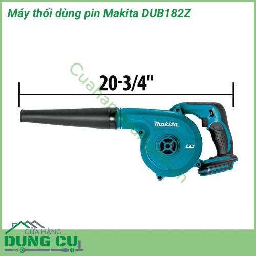 Máy thổi đa năng Makita DUB182Z có thiết kế nhỏ nhắn và chắc chắn, mang lại hiệu quả làm việc cao. Vỏ ngoài của máy được làm bằng nhựa tổng hợp chịu lực tốt. Máy sẽ là trợ thủ đắc lực giúp bạn tiết kiệm thời gian, công sức tối đa trong mọi công việc.