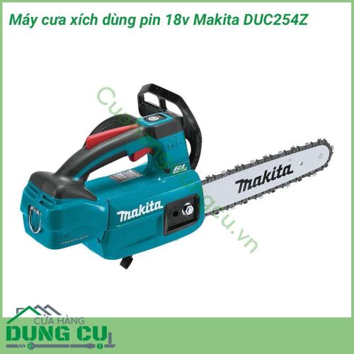 Máy cưa xích dùng pin 18v Makita DUC254Z có kích thước nhỏ gọn, được làm từ chất liệu cao cấp từ vỏ ngoài đến động cơ bên trong. Máy có khả năng chịu được nhiệt và các tác động ngoại lực mạnh. Bên cạnh đó, động cơ máy vận vành êm, độ ồn thấp