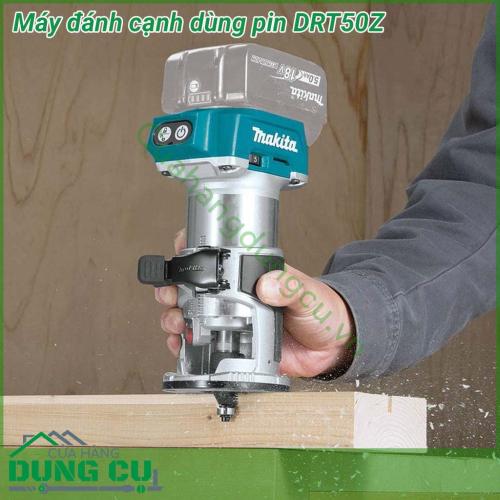 Máy đánh cạnh dùng pin Makita DRT50Z dùng để làm nhẵn , làm phẳng , định hình các sản phẩm. Động cơ không chổi than bền bỉ. Đế và khung bằng nhôm, cho độ chính xác và hiệu quả cao. 