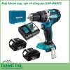 Máy khoan búa, vặn vít dùng pin Makita DHP484RFE có vỏ ngoài bằng nhựa cùng tay cầm được thiết kế vừa tay người dùng được bọc một lớp cao su tạo độ nhám cao có tác dụng chống trượt, chịu nhiệt và cách điện vừa tạo cảm giác chắc chắn, êm tay.