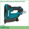 Máy bắn đinh dùng pin Makita DPT353Z sử dụng pin, thiết kế thon gọn, trọng lượng nhẹ để có thể sử dụng linh hoạt tại các vị trí. Makita DPT353Z có ưu điểm dễ sử dụng với tay cầm êm ái, vừa tay, có khả năng chống trượt tốt.