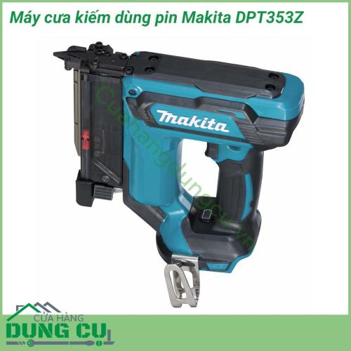 Máy bắn đinh dùng pin Makita DPT353Z sử dụng pin, thiết kế thon gọn, trọng lượng nhẹ để có thể sử dụng linh hoạt tại các vị trí. Makita DPT353Z có ưu điểm dễ sử dụng với tay cầm êm ái, vừa tay, có khả năng chống trượt tốt.