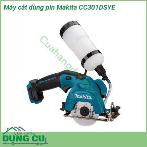 Máy cắt đa năng dùng pin Makita CC301DSYE với kích thước nhỏ gọn và thiết kế hiện đại. Sở hữu lưỡi cắt kim cương và bình nước có dung tích 0,5 lít hỗ trợ cho quá trình cắt vật liệu vừa nhanh lại đảm bảo bụi bẩn.