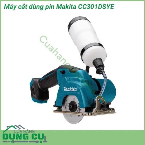 Máy cắt đa năng dùng pin Makita CC301DSYE với kích thước nhỏ gọn và thiết kế hiện đại. Sở hữu lưỡi cắt kim cương và bình nước có dung tích 0,5 lít hỗ trợ cho quá trình cắt vật liệu vừa nhanh lại đảm bảo bụi bẩn.