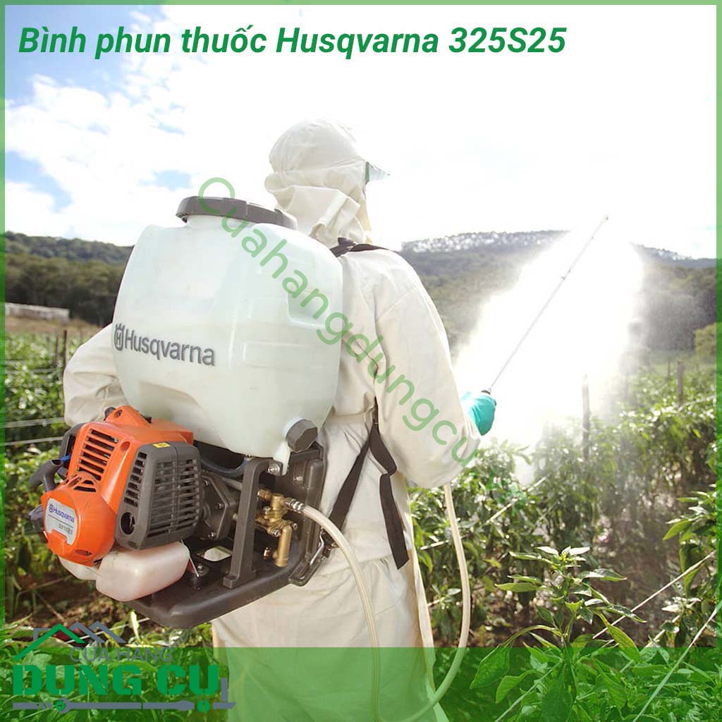 Bình phun thuốc Husqvarna 325S25 loại bình phun khỏe với dung tích bình lớn hiệu quả cho việc chăm sóc cây trồng