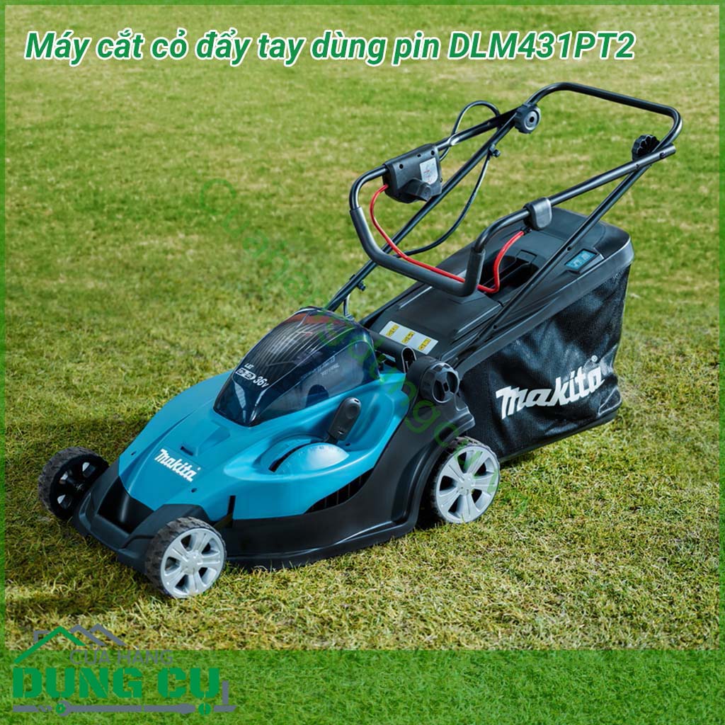 Máy cắt cỏ đẩy tay dùng pin Makita DLM431PT2