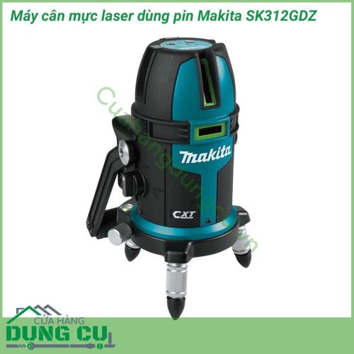 Máy cân mực tia laser dùng pin SK312GDZ thiết kế có 1 tia laser nằm ngang và 2 tia laser dọc vuông góc với nhau giúp bạn nhanh chóng xác định được điểm cân bằng. Máy được làm từ chất liệu cao cấp nên có độ bền cao, đạt tiêu chuẩn kháng nước/bụi.