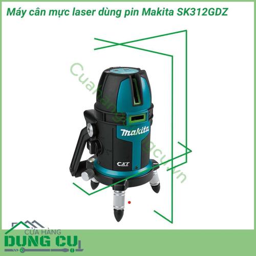 Máy cân mực tia laser dùng pin SK312GDZ thiết kế có 1 tia laser nằm ngang và 2 tia laser dọc vuông góc với nhau giúp bạn nhanh chóng xác định được điểm cân bằng. Máy được làm từ chất liệu cao cấp nên có độ bền cao, đạt tiêu chuẩn kháng nước/bụi.