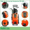 Máy xịt rửa cao áp Husqvarna PW 460 vỏ máy bằng nhựa cao cấp với gam màu cam xám sang trọng và sạch sẽ. Phía trên có thiết kế tay cầm cùng hai bánh xe giúp người dùng di chuyển máy thật nhẹ nhàng.