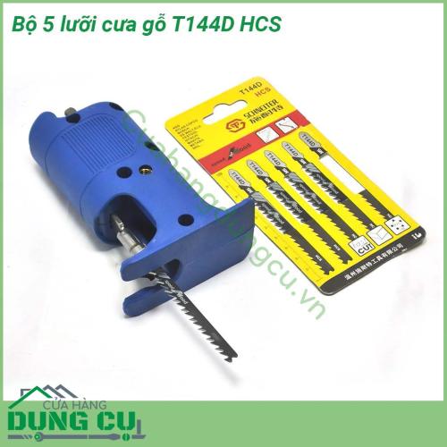 Bộ 5 lưỡi cưa gỗ T144D HCS với thiết kế răng đối xứng cho đường cắt gọn và ngọt, cho đường cắt đẹp, không làm hư bề mặt vật liệu. Sản phẩm chuyên dụng cắt các vật liệu mềm : gỗ, nhựa, mica, format...