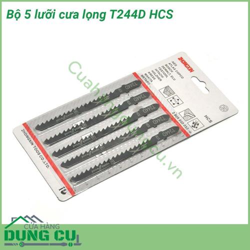 Bộ 5 lưỡi cưa lọng T244D HCS được chế tạo bằng thép carbon cường độ cao, cho độ bền tốt, mặt lưỡi có độ sắc rất cao, cắt ngọt. 