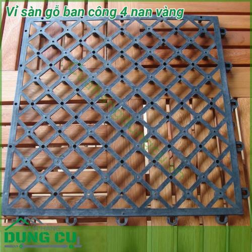 Vỉ sàn gỗ ban công 4 nan vàng khả năng chống thấm nước tốt. Chống mối mọt, côn trùng phá hoại tốt. Chống cong vênh, co ngót. Chịu được môi trường sử dụng khắc nghiệt. Dễ dàng vệ sinh và đặc biệt sẽ đem lại không gian sang trọng cho ngôi nhà của bạn