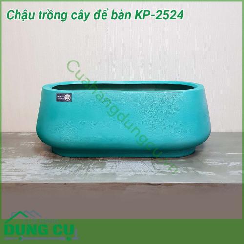 Chậu trồng cây để bàn Composite KP-2524 được làm từ chất liệu bền bỉ đem đến khả năng chống va đập tốt, đảm bảo được độ bền chắc, hiện đại của chậu. Đường nét đơn giản, hiện đại khiến cho chậu đá mài luôn là lựa chọn cho các công trình kiến trúc mới.