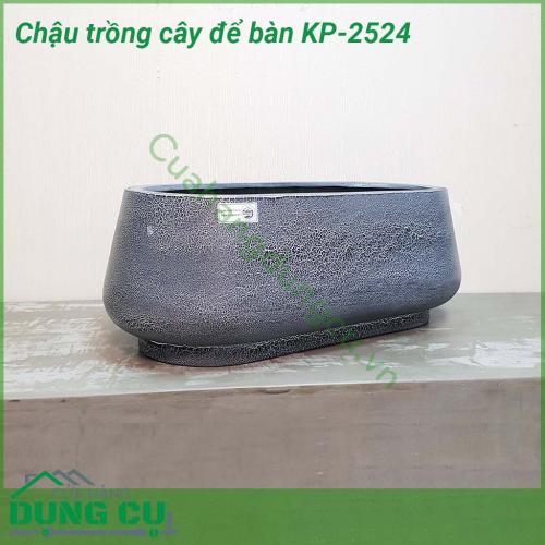 Chậu trồng cây để bàn Composite KP-2524 được làm từ chất liệu bền bỉ đem đến khả năng chống va đập tốt, đảm bảo được độ bền chắc, hiện đại của chậu. Đường nét đơn giản, hiện đại khiến cho chậu đá mài luôn là lựa chọn cho các công trình kiến trúc mới.