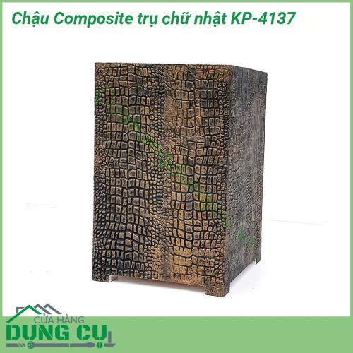 Chậu Composite trụ chữ nhật KP-4137 được làm từ sợi thủy tinh và sợi roving với nhiều tính năng vượt trội. Với nhiều đặc điểm nổi bật như không ố vàng, không phai màu, không nặng, không dễ vỡ, không rạn nứt.