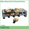 Bếp nướng mặt đá chống dính 2 tầng SilverCrest với thiết kế 2 tầng thoải mái nướng không lo phải chờ đợi, nướng cùng lúc nhiều thực phẩm rất tiện lợi và vệ sinh.. Kiểu dáng và hình thức đẹp, nét, sang trọng. 