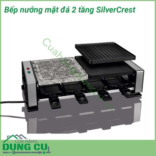 Bếp nướng mặt đá chống dính 2 tầng SilverCrest với thiết kế 2 tầng thoải mái nướng không lo phải chờ đợi, nướng cùng lúc nhiều thực phẩm rất tiện lợi và vệ sinh.. Kiểu dáng và hình thức đẹp, nét, sang trọng. 