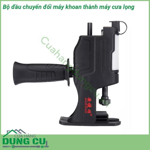 Bộ chuyển đổi máy khoan thành máy cưa lọng cầm tay với phiên bản nâng cấp có bình châm dầu tự động Sản phẩm được làm bằng vật liệu chất lượng cao phạm vi ứng dụng rộng rãi có tuổi thọ lâu dài