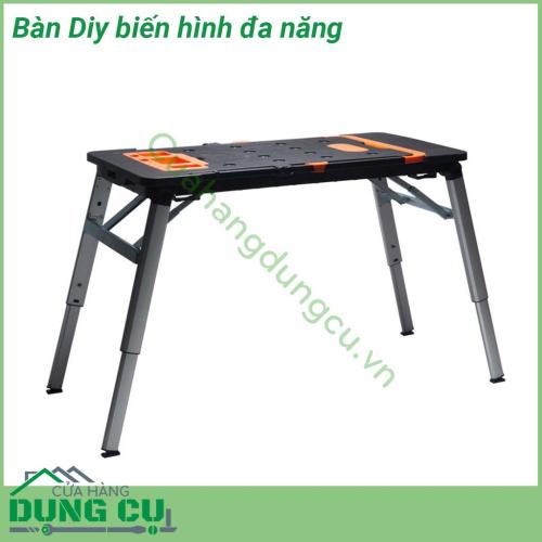 Bàn Diy biến hình đa năng gấp gọn được làm bằng hợp kim nhựa ABS rắn chắc độ bền cao Với bề mặt rộng tải trọng lớn bánh xe di chuyển dễ dàng tay cầm chắc chắn dễ dàng sử dụng