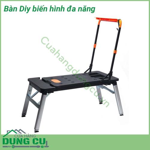 Bàn Diy biến hình đa năng gấp gọn được làm bằng hợp kim nhựa ABS rắn chắc độ bền cao Với bề mặt rộng tải trọng lớn bánh xe di chuyển dễ dàng tay cầm chắc chắn dễ dàng sử dụng