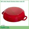 Nồi chảo Staub Chistera 28cm màu đỏ siêu bền với khả năng chịu nhiệt 800 độ C  Với đường kính 28cm sâu 9cm dung tích 3 7l màu đỏ quyến rũ nấu gì cũng ngon