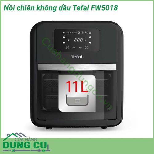 Nồi chiên không dầu Tefal FW5018 11L được thiết kế với kiểu dáng hiện đại gam màu sang trọng mặt kính cao cấp kích thước nhỏ gọn phù hợp nhiều không gian bếp khác nhau